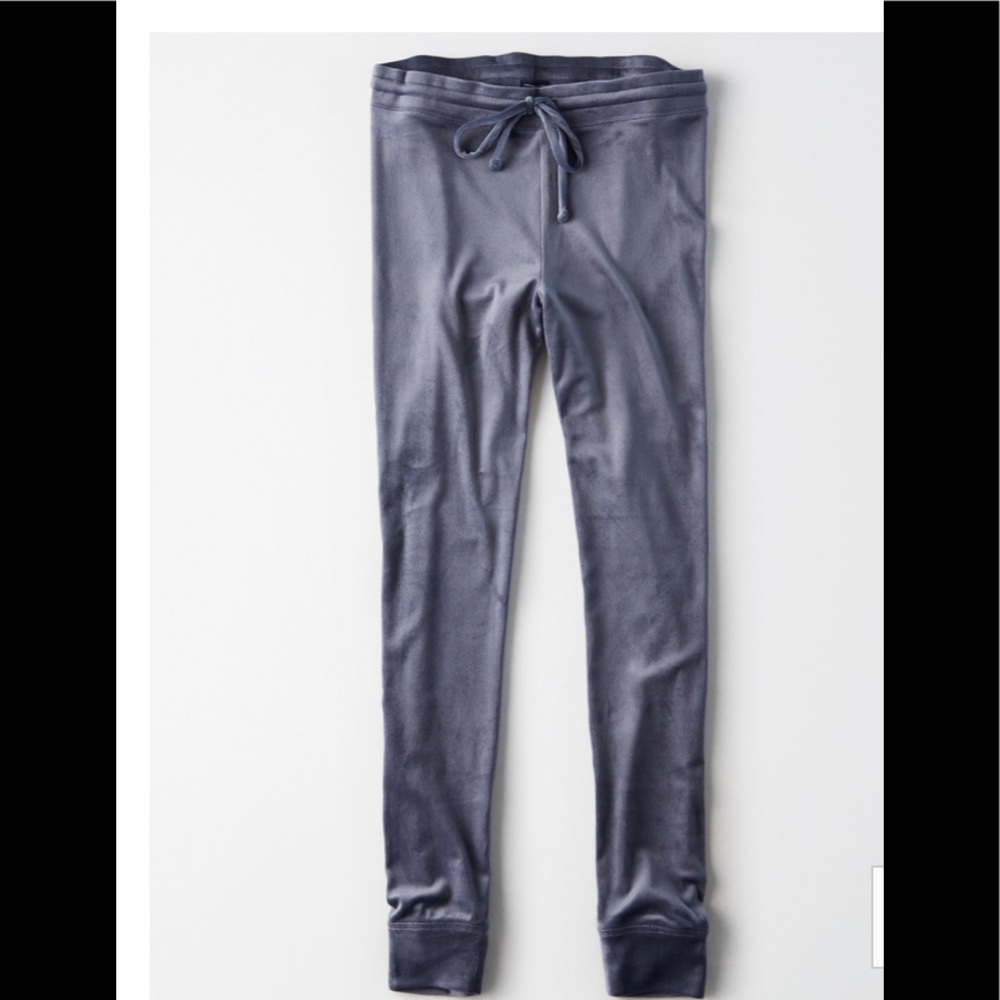 American Eagle Plush Velour Leggings Blue